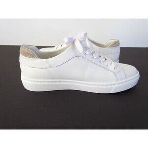 M Gemi The Palestra Due Women's Sneakers 37.5 Low Top White Leather Sandstone
